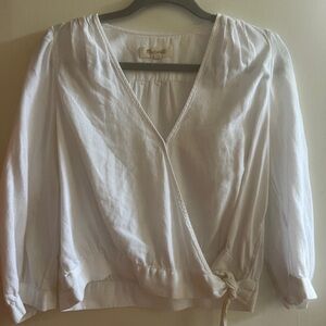 Madewell linen wrap top